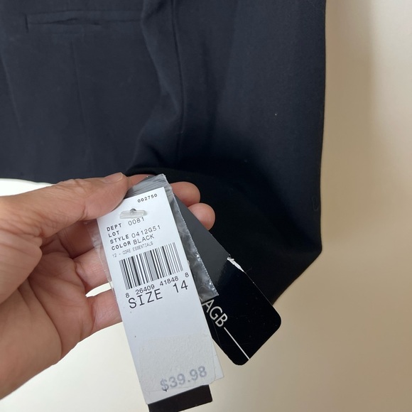 AGB Women Black Blazer Jacket 14 Leopard Business Casual Button Work Preppy - Picture 10 of 16